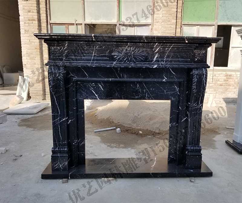 石雕壁爐架，大理石壁爐架，室內壁爐架