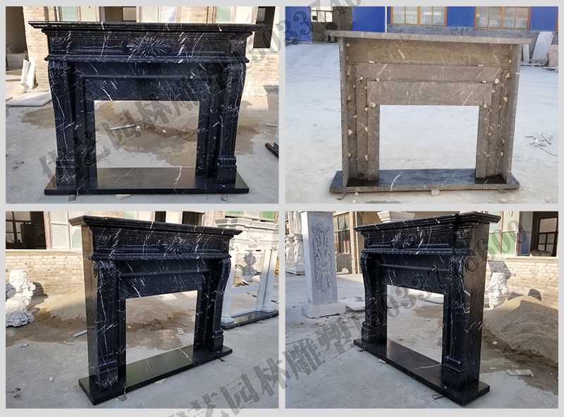 石雕壁爐架廠家，石雕壁爐架工廠，定制石雕壁爐架