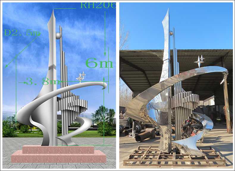 大型不銹鋼雕塑，不銹鋼雕塑廠家，室外大型景觀雕塑