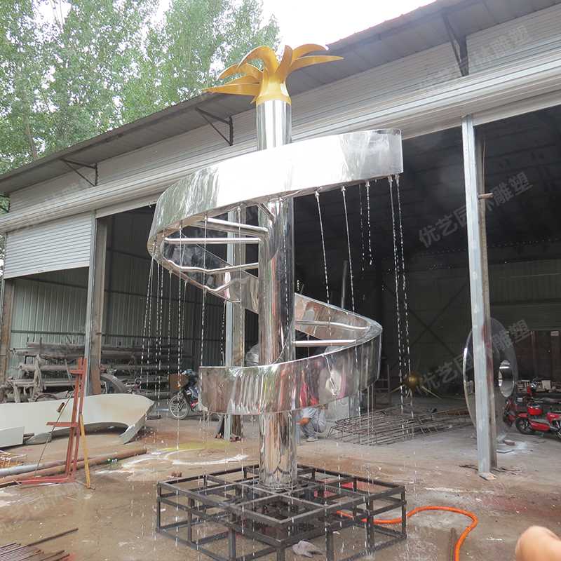 不銹鋼噴泉,不銹鋼水景雕塑